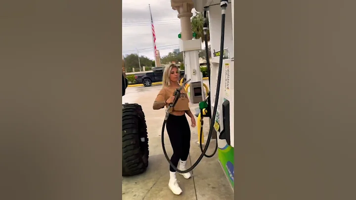 SHE JUST PUT GAS IN MY DIESEL TRUCK…. WTF! 😅😵😳 #liftedtrucks #diesel #shorts