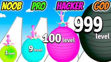 Yoga Color Ball Race - NOOB vs PRO vs HACKER vs GOD