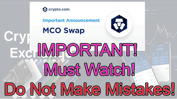 CryptoCom MCO Swap Program To CRO | What Is It About ? | It Is Very Impt!🤔