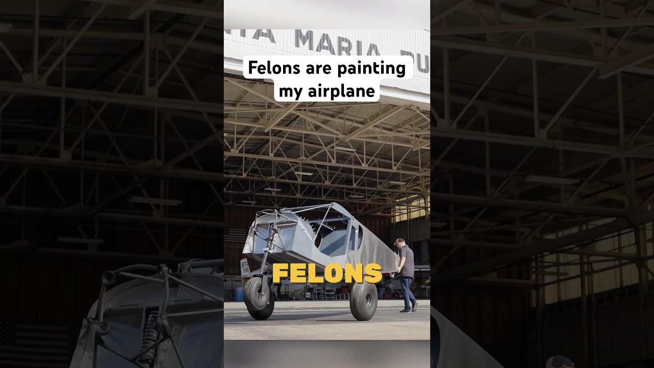 My airplane is being painted by felons 