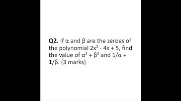 CBSE 10th - Important questions for board exam - chapter 2 - Polynomials #cbse2025