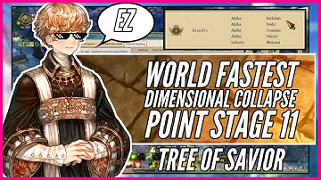 World Fastest Dimensional Collapse Point Stage 11 | Tree of Savior