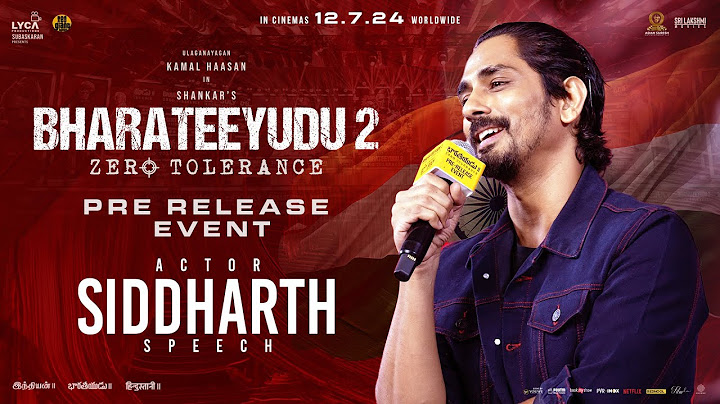 Actor Siddharth Speech At Bharateeyudu 2 (Telugu) Pre-Release Event | YouWe Media