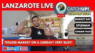 🔴THE LANZAROTE TEGUISE MARKET! RAMMED! | 🔴LIVE CATCHUP! People on the market stalls so nice! screenshot 5