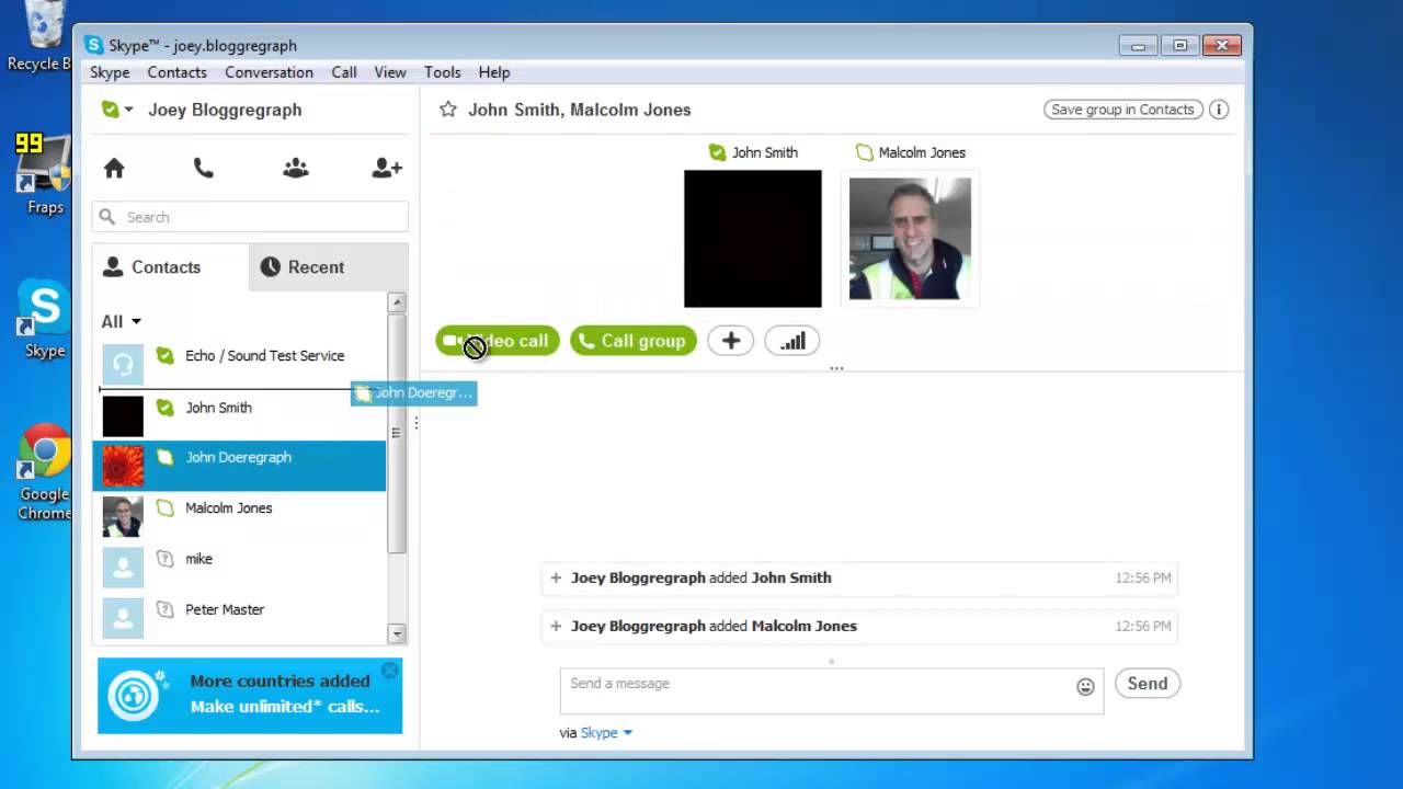 make a skype to skype call