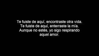 Reik - Te Fuiste de Aquí (Letra)