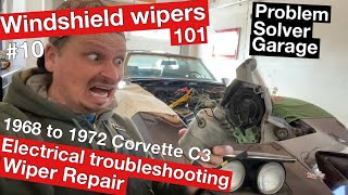 Corvette C3 Windshield Wipers repair fix. How to troubleshoot Windshield Wipers and test wiper motor