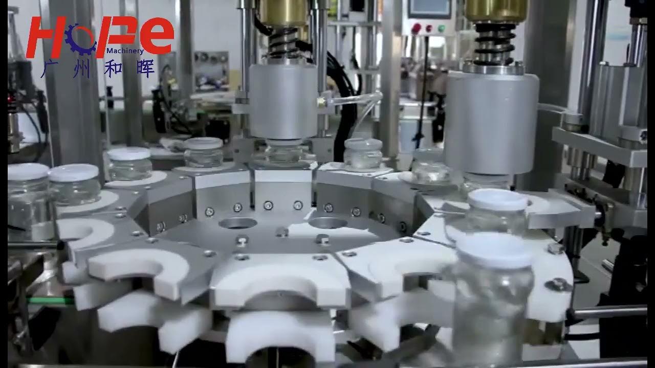 Guangzhou Hopefly double heads servo motor vacuum capping machineglass