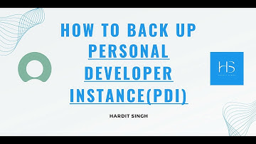 How to backup your Personal Developer Instance (PDI) in ServiceNow