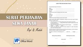 SURAT PERJANJIAN SEWA TANAH