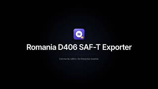 Odoo 19 Romania D406 SAF-T Export — Build the XML from Odoo Accounting screenshot 5