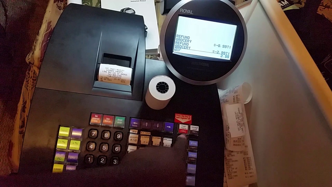 ROYAL ALPHA 1100ML CASH REGISTER, MAKING A SALE - YouTube