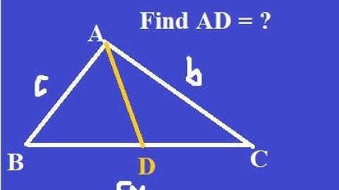 Formula to find the length of a median of a triangle ma=(1/2) sqrt(2b^2+2c^2-a^2) Real Derivation
