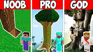 Minecraft NOOB vs PRO vs HACKER vs GOD : SECRET TREE BASE in Minecraft - Animation