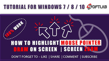 How to Highlight Mouse Pointer/Cursor Draw on Screen | Screen Zoom In OBS | Windows 7 | 8 | 10 | 11
