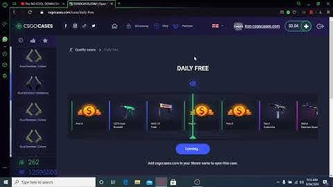 opening daily free cases in csgocases.com untill i get a knife pt.20