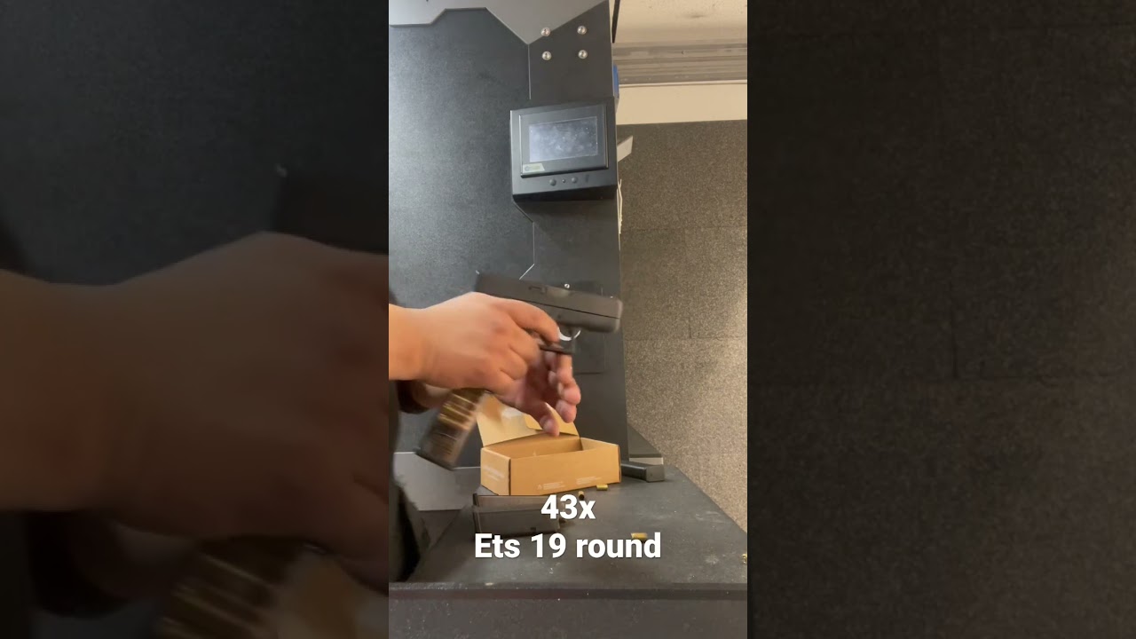 Glock 43x 19 round ets mag dump