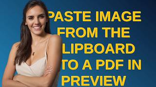 Apple: Paste image from the clipboard into a PDF in Preview
