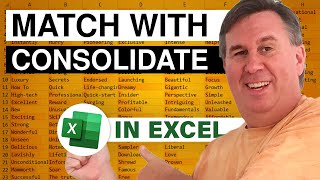 Excel - Match Data from Multiple Sheets using the Consolidate Feature - Episode 929