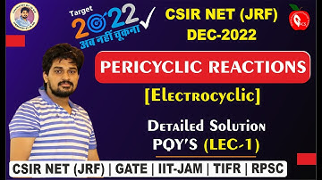 PERICYCLIC REACTIONS ||PREVIOUS YEAR QUESTION||CSIR NET JRF||GATE||IITJAM||JB SIR|GRAVITY JAIPUR