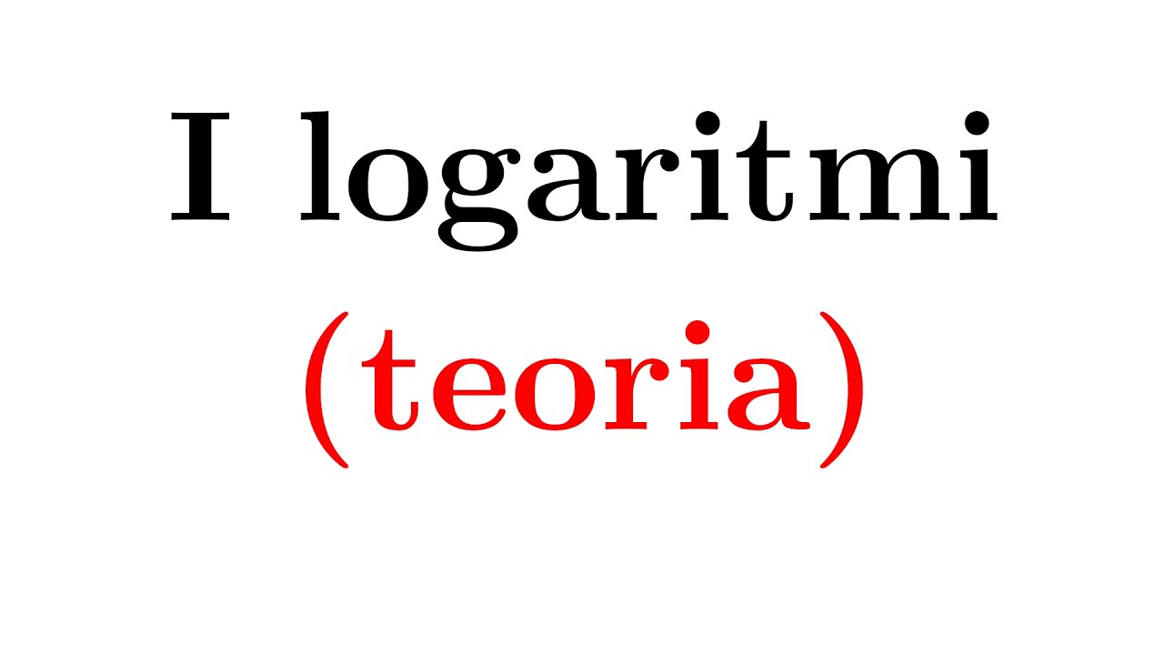 I logaritmi come nascono le funzioni logaritmiche (teoria) YouTube I logaritmi come nascono le funzioni logaritmiche (teoria) YouTube