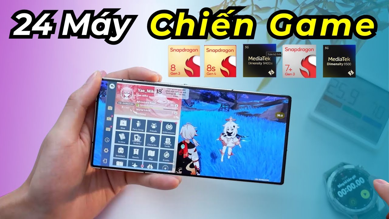 Tổng hợp 24 điện thoại chiến game từ 5 - 13 triệu: Chip mạnh, PIN trâu, Màn đẹp...