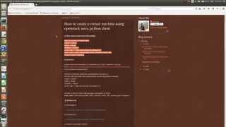 OpenStack How to create a virtual machine using nova python client
