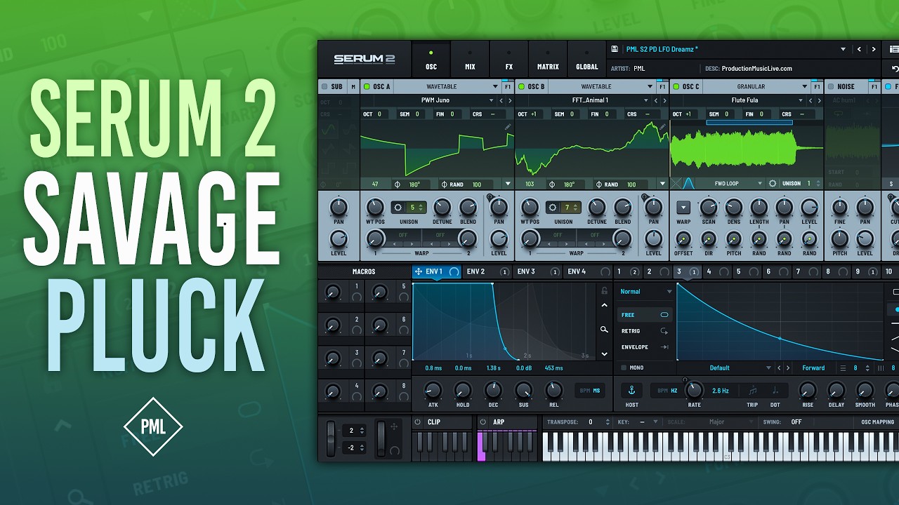 SERUM 2 Tutorial | Gritty Pluck, Techno | Anyma, Space 92 - YouTube