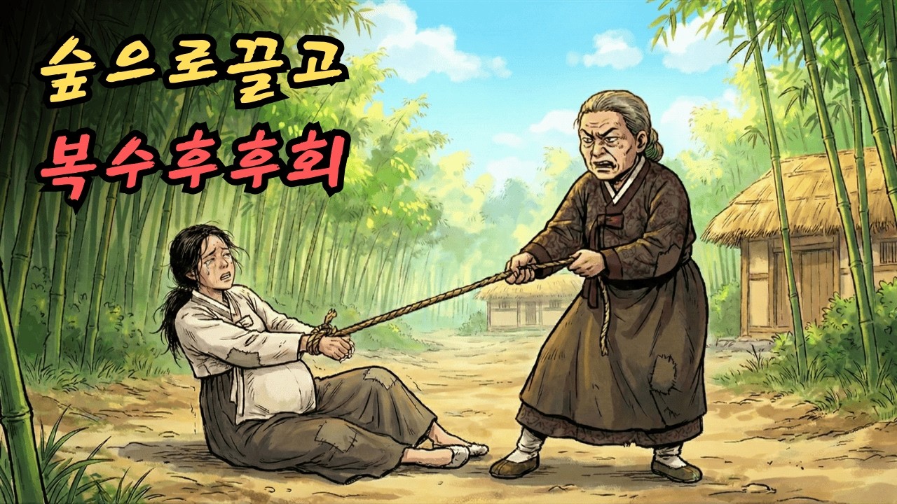 시어머니는 임신한 며느리를 대나무 숲으로 끌고 갔다. 10년 후, 복수 계획을 실행에 옮기자 시어머니는 자신의 행동을 후회하기 시작했다. | 민담 | 전설 | 설화 | 옛날이야기