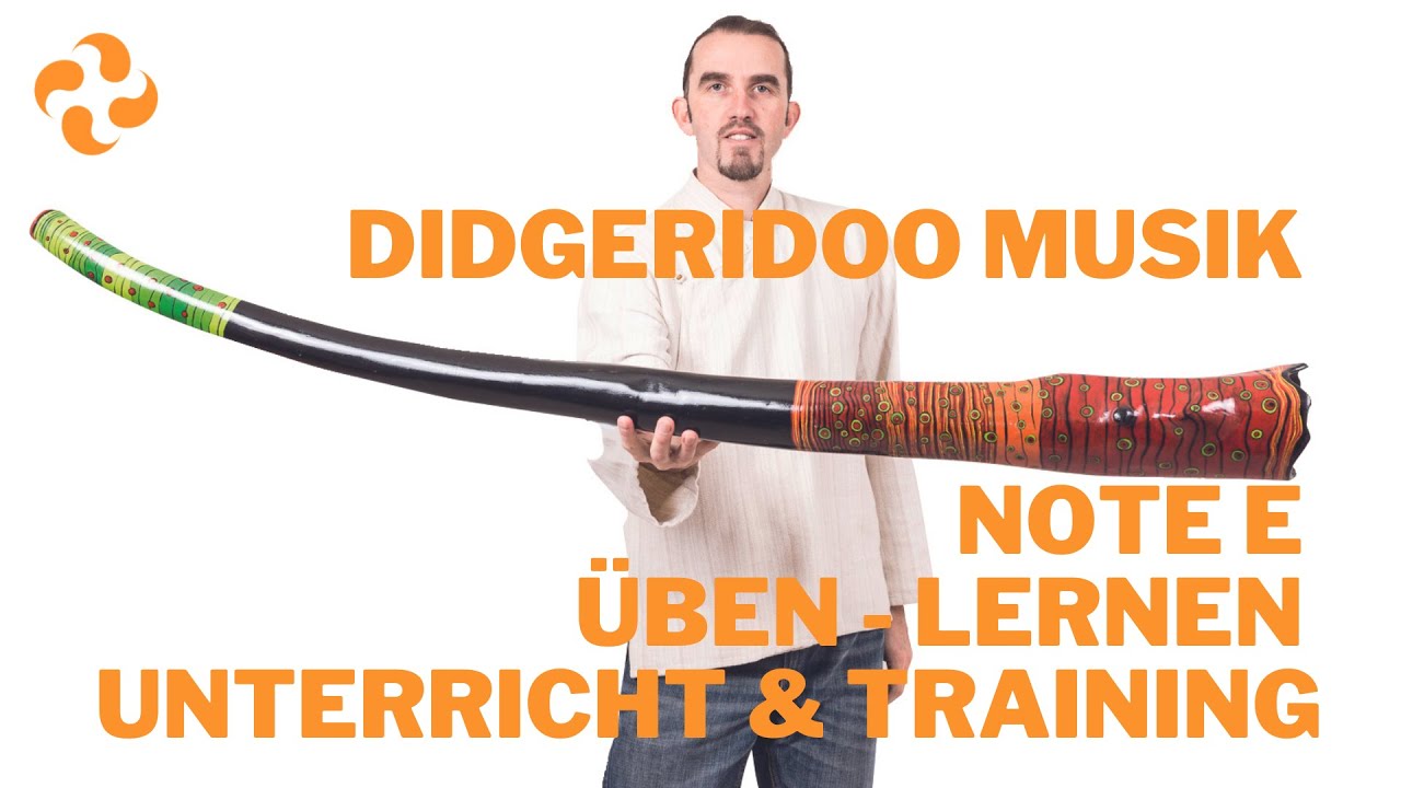 Didgeridoo Musik Musik Stück Note E zum Üben, Lernen, Unterricht