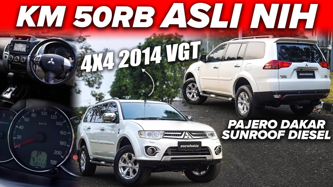 PAJERO DAKAR SUNROOF DIESEL 4X4 2014 VGT KM 50RB ASLI NIH