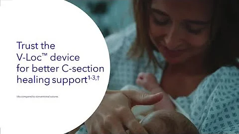 The V-Loc™ wound closure device in C-section
