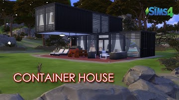 The sims 4 | container house + CC speed build