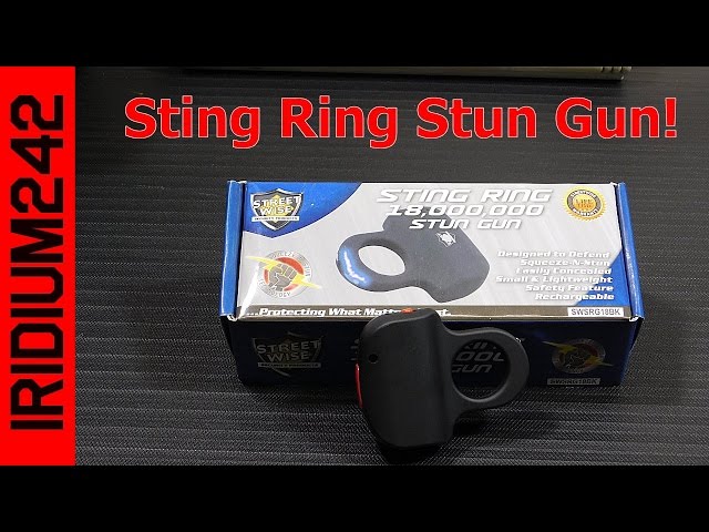 Sting Ring Stun Gun 18 Million Volts Black - Women On Guard