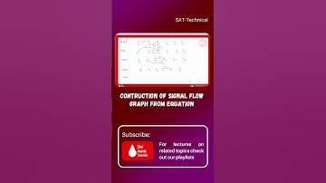 Construction of Signal Flow Graph from Equations #shorts #control #controlsystem #controlsystem