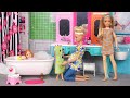 Barbie &amp; Ken Doll Family Playground Fun &amp; Night Routine