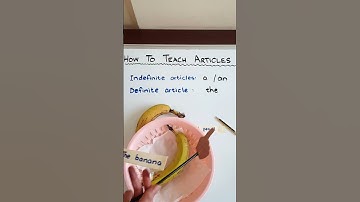 Indefinite and definite articles