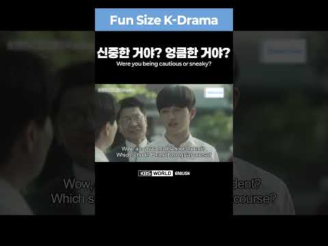 [Fun Size K-Drama] How to say &amp;quot;Were you being <strong>cautious</strong> or sneaky?&amp;quot; in Korean?