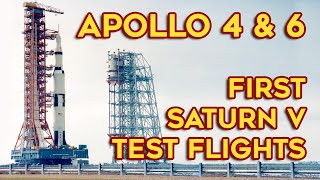 Apollo 4 \& 6: First Saturn V Test Flights - Historical Footage, 1967, A-type missions,  CSM, NASA