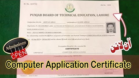 PBTE (TEVTA Short Course Online) Pore Pakistan Men Admission Open Hain 2024-2025
