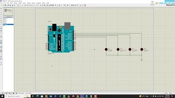 4 LED Blinking with Arduino in Proteus Simulation
