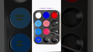 Generate 9 Random colors from 3 colors White + Blue + Red #mixing #satisfying