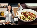 Ann Makes Warm, Garlicky Puttanesca Pasta Salad | F&W Cooks