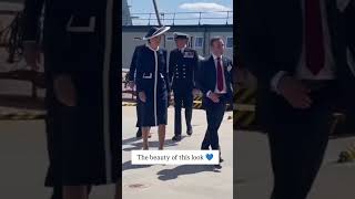 The Princess of Wales in navy blue is pure perfection 💙🤍 #princesscatherine #catherine #kate
