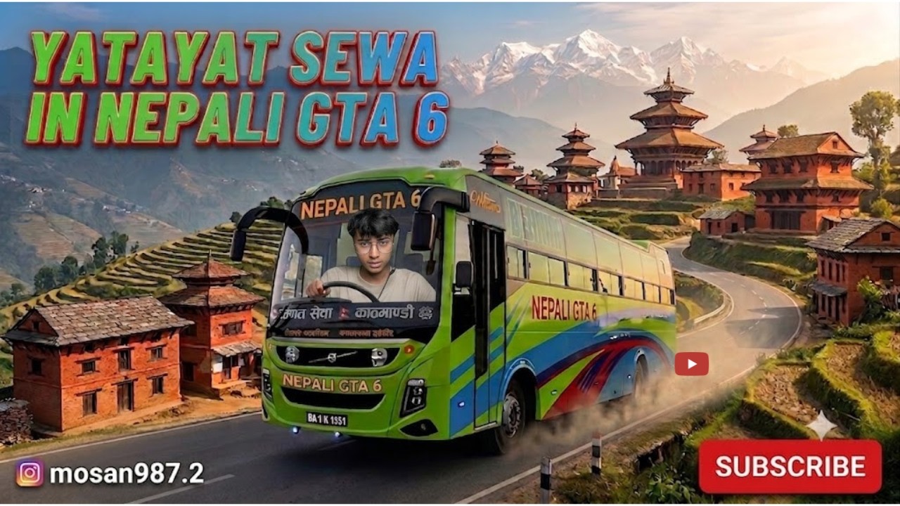GTA Nepal: Driving a YATAYAT (NEPALI LOCAL BUS) on Village Roads! 🚌😱 | GAULEY Ep 3
