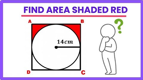 “Find the Red Shaded Area – Geometry Puzzle with Circle and Square”