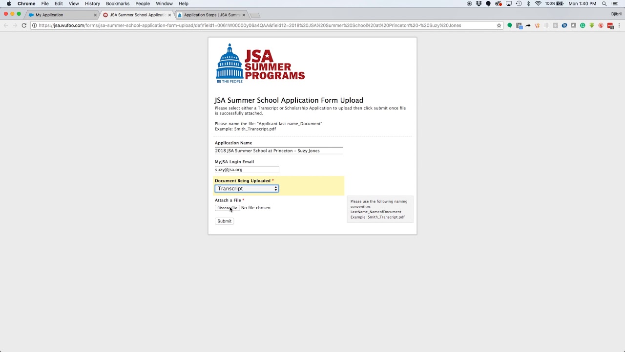 jsales Submitting your Transcript and Next Steps