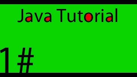 Java Tutorial - Hello World || Part 1