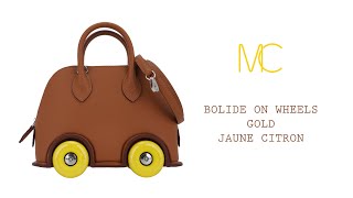 HERMES Bolide Bolide On Wheels Epson Gold U Engraved Handbag – SONOBE KE