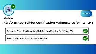 Platform App Builder Certification Maintenance (Winter '24) | Salesforce Trailhead